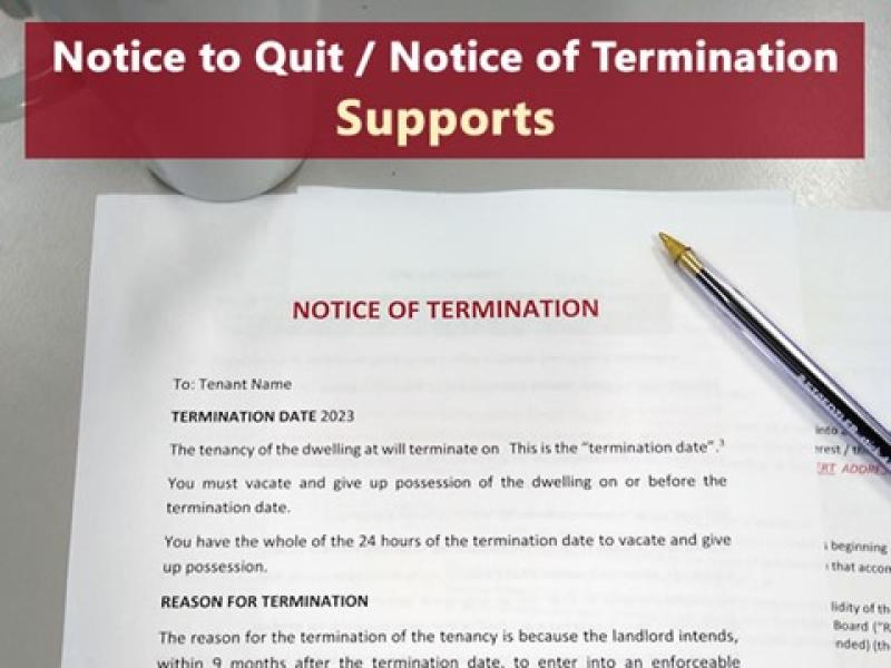 Notice of Terminations Supports