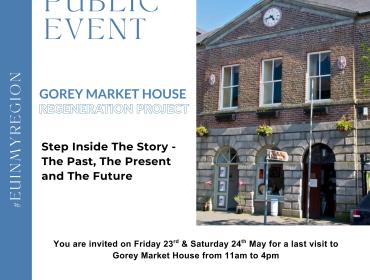 Front of Gorey market house building