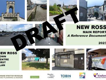 Cover of plan showing various photos of new ross