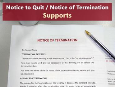 Notice of Terminations Supports