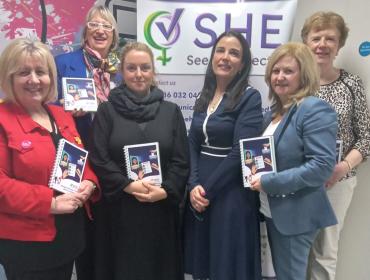 Photo of Wexford Women's Coalition Members with Mairead O'Shea of See Her Elected. 