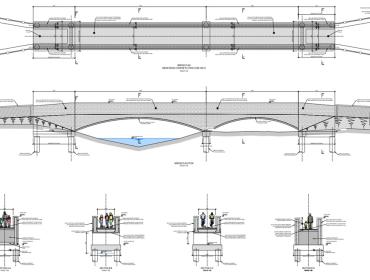 Elevation plan of proposed new bridge